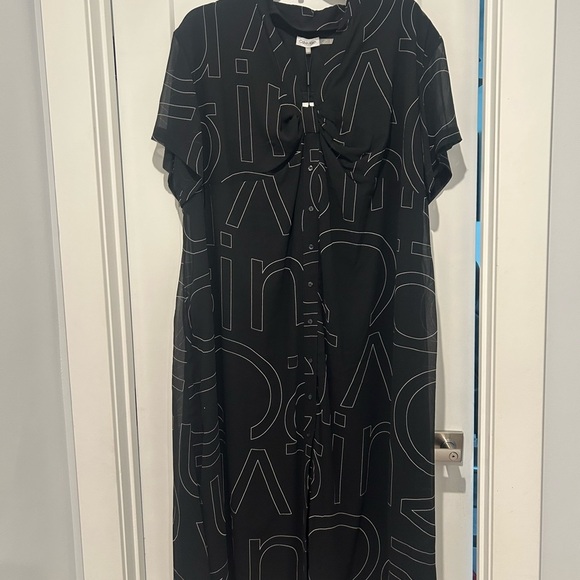NWT Calvin Klein Women’s Plus Size 24 Graphic Logo Dress - Picture 2 of 13